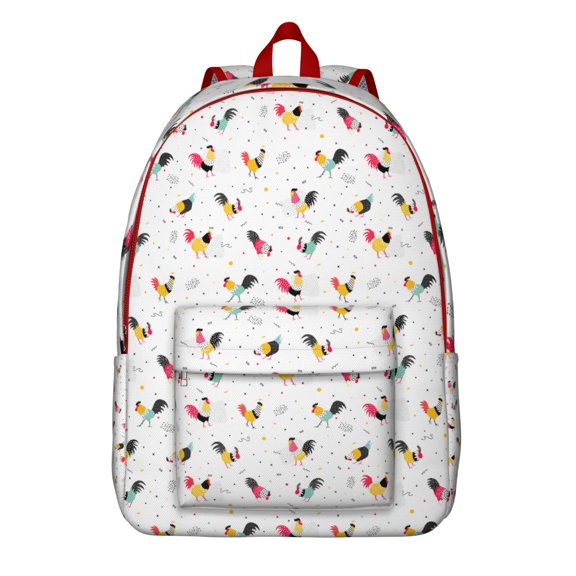 Egg and Chick Cartoon Pattern Artistic Backpack – Lightweight Travel Backpack with Comfortable Carrying and Anti-theft Features for Students, Teens, and Outdoor Enthusiasts