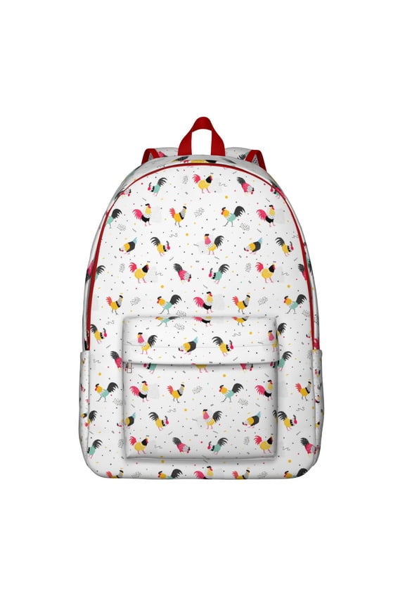 Egg and Chick Cartoon Pattern Artistic Backpack – Lightweight Travel Backpack with Comfortable Carrying and Anti-theft Features for Students, Teens, and Outdoor Enthusiasts