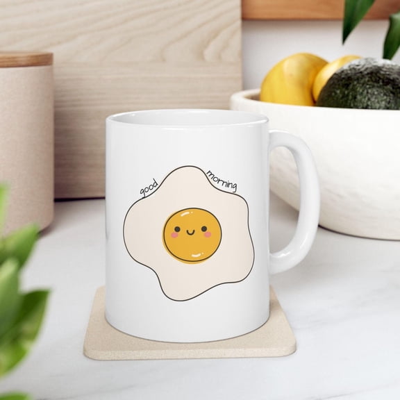 Egg Coffee Mug for Egg Lover, Sunnide Up Egg, Egg Mugs, Cute Egg BreakfaS1offee Mug, Cute Foodie Gift, Coffee Mug Sunnide, Funny Mug