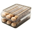 SUNFICON Stackable Egg Holder, Automatic Rolling Egg Container for ...