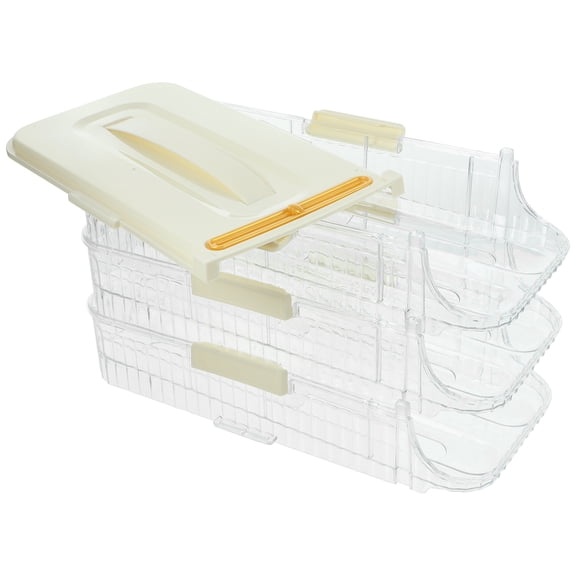Transparent PP Egg Tray with Automatic Slide for Home Use in Refrigerator 3 Layers