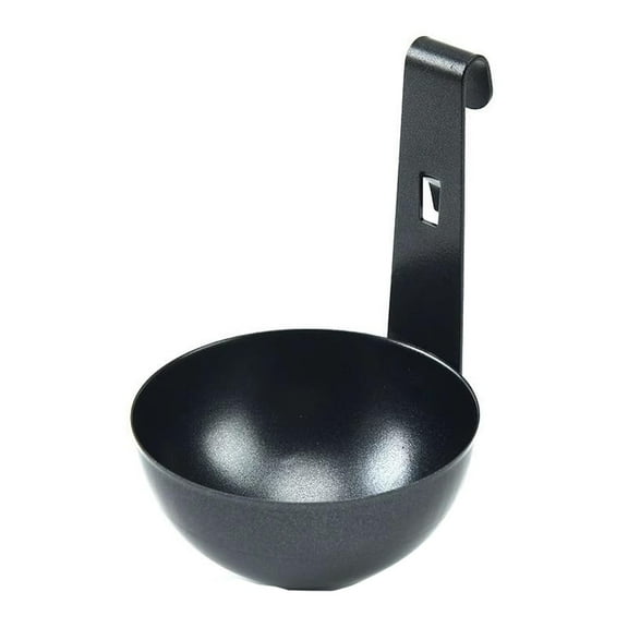 Egg Cooker,1 Pc Black Egg Poacher,Stainless Steel Poached Egg Cooker,Hangable Poached Egg Cups for Easy Cooking,Poached Egg Pan for Making Soft Boiled Eggs,Mini Egg Cooker(Black,3.3x3.3x4.5")
