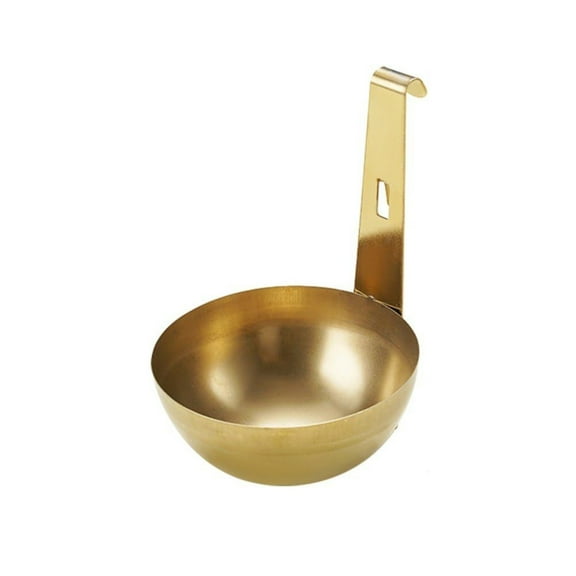 Egg Cooker,1 Pc Gold Egg Poacher,Stainless Steel Poached Egg Cooker,Hangable Poached Egg Cups for Easy Cooking,Poached Egg Pan for Making Soft Boiled Eggs,Mini Egg Cooker(Gold,2.9x2.9x4.3")