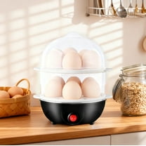 Egg Cooker Under $5! Kadlawus Egg Cooker, Mini Stainless Steel Boiled Egg Maker, Double Layer Egg Steamer for Breakfast, Compact Egg Cooker for Home, Automatic Egg Cooker for Soft Hard Boiled Eggs