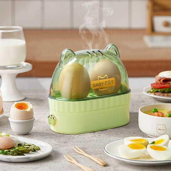 Egg Cooker under $5! Xqxayjr Automatic Egg Steamer, Electric Egg Cooker with Auto Shut-off, Breakfast Cooking Machine, Dormitory Kitchen Appliance, Healthy Egg Steam Cooker