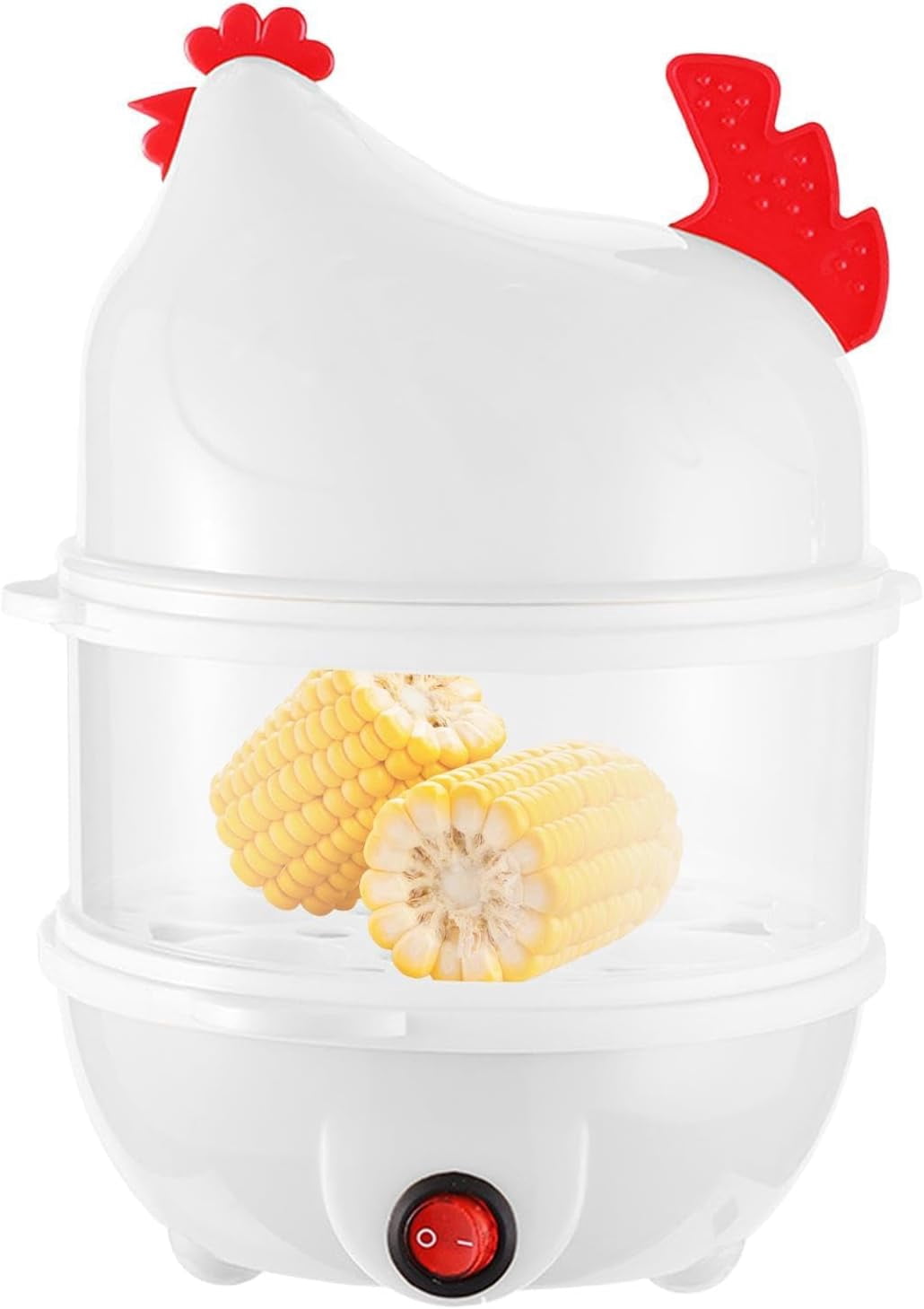 Egg Cooker - 7-Hole Electric Double Layer Chicken | Rapid Egg Cooker Cooking Steamer - for Home Restaurant Apartment Dorm Hotel Corn Bun Sweet Potato Milk