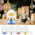 thumbnail image 1 of Egg Cooker Double Layer Electric Steamer 350W, Stainless Steel, Low Power, for Boiled Eggs, Baby Food, Hot Milk, Steamed Buns and Corn, 110V US Plug, 1 of 8