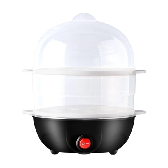 Egg Cooker Mini Stainless Steel Household Double Layer Boiled Eggs Breakfast Maker Small Home Electricity Appliance For Soft Or Hard Eggs