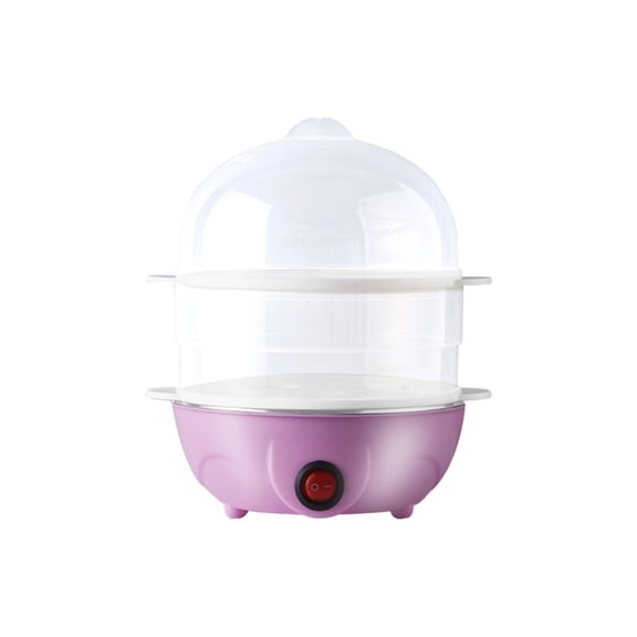 Egg Cooker, Stainless-steel Heating Plate, Two-Tiered, 14-Egg Capacity, Soft, Medium, Hard-Boiled, Poached Eggs