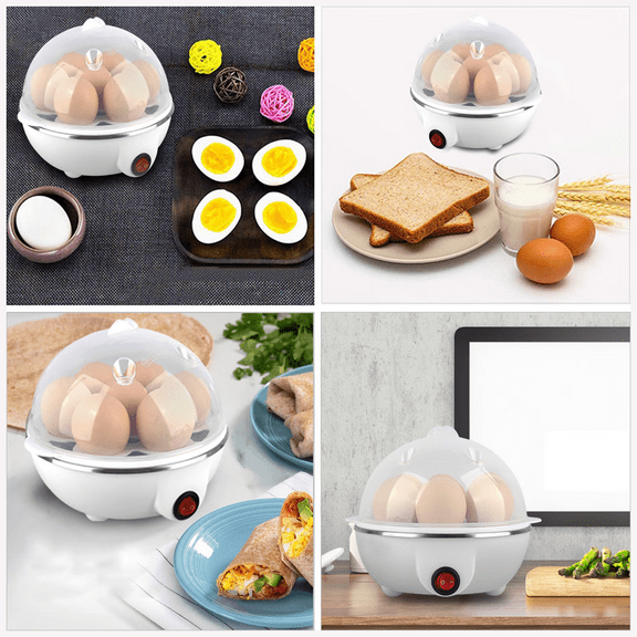 Egg Cooker with Auto Off Rapid Egg Boiler Electric 14 Egg Capacity Hard Boiled Egg Cooker Microwave White