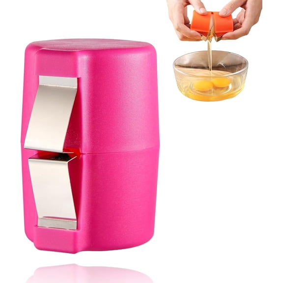 Egg Cracker Tool | Easy Shell Egg Opener | Handheld Egg Seperator Tool | Perfect for Baking, Scrambled Eggs & Omelets – No Mess, No Shell Pieces (Pink - 1 Pc)