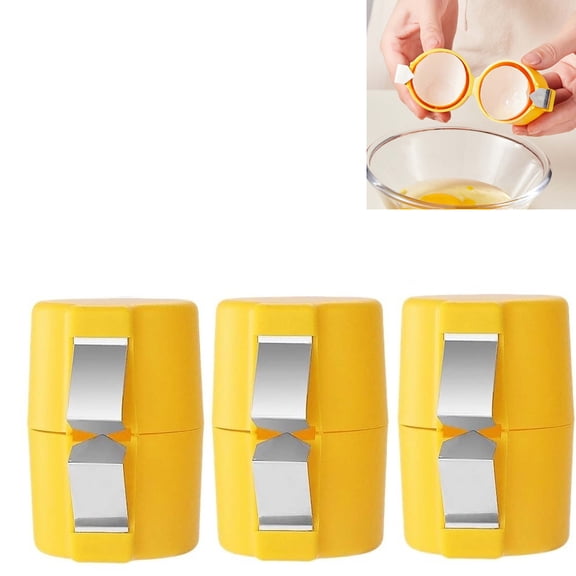 Egg Cracker Tool For Hard Boiled Eggs, 3Pcs Egg Shell Opener Built With Egg Separator, Practical Kitchen Gadget For Daily Egg Prep