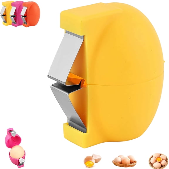 Egg Cracker Tool, Handheld Egg Shell Opener Separator for Eggs, Stainless Steel Eggs Cutter Cracker Tool, Quickly Cutting Off Cooked for Kitchen Use