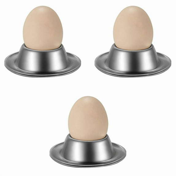 Egg Cup Holder 6 Pack,Stainless Steel Egg Cups Plates Tableware Holder for Hard Soft Boiled Egg,Kitchen Display
