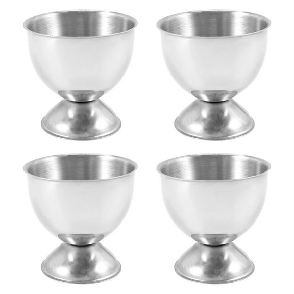 Egg Cups Set Stainless Steel Eggs Hard Boiled Eggs and Soft Tray Tool Holders Kitchen, Silver