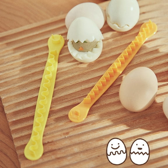 Egg Cutter - 2 Set Multifunctional Egg Cutter Egg Decorator, High Tenacity Wavy/Sawtooth Shape Can Be Used As a Fruit Slicer, Kitchen Gadget