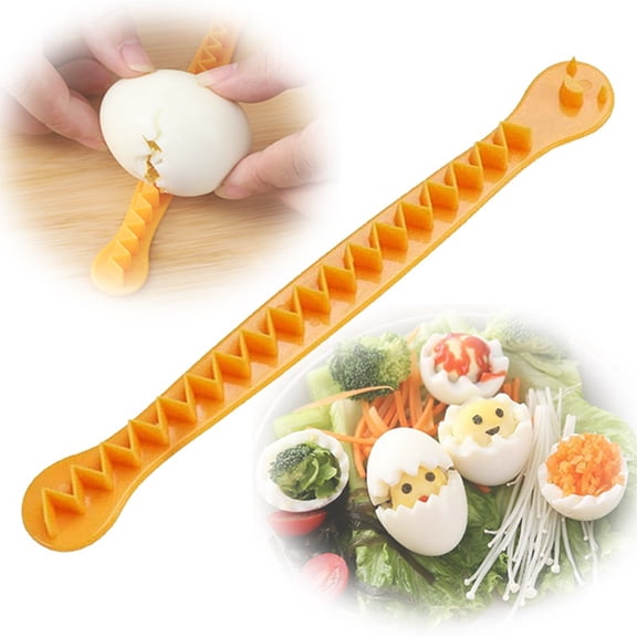 Egg Cutter for Deviled Eggs, Vertical Fancy Egg crinkle Press-Type Cutters for Hard Boiled Eggs, Multi Cooked Quailegg Shaper, Handheld Filler piping DuckEggs Cutter Tool in Half Shaped