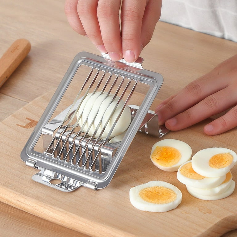 Egg Cutter Stainless Steel Wire Egg Slicer Portable for Hard Boiled Eggs Home Kitchen New