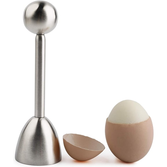 Egg Cutter for Soft Boiled Eggs Stainless Steel Egg Topper, Shell Remover and Separator Kitchen Tool
