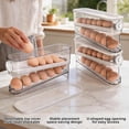 thumbnail image 1 of Egg Dispenser for Refrigerator Automatic Rolling,Organizer with Timer Freshness, Covered Dispenser Holds 12 Large Eggs , for Refrigerator, Kitchen, Cabinet & Desktop, 1 of 7