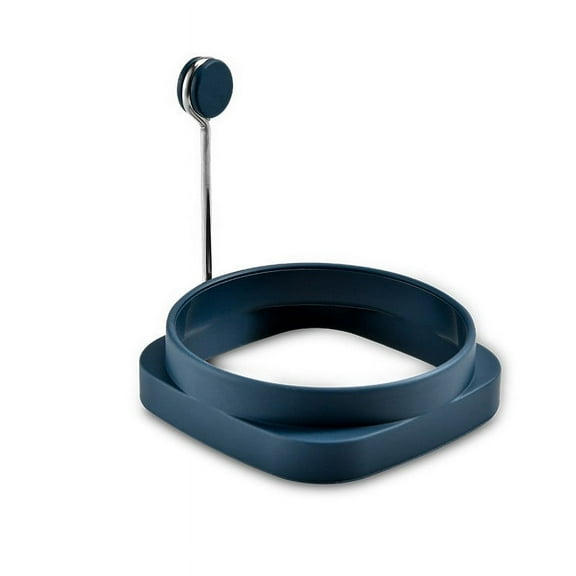 Egg Fryer, Gaqring Dual-Sided Square Circle Egg, Food Grade Silicone 304 Stainless Steel Handle Pancake Maker Easy Clean Non-Stick, Blue