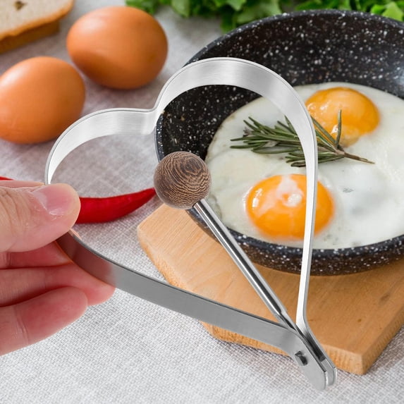 Heart-Shaped Frying Pancake Mold Cutter Stainless Steel Cooking Tool for and Eggs