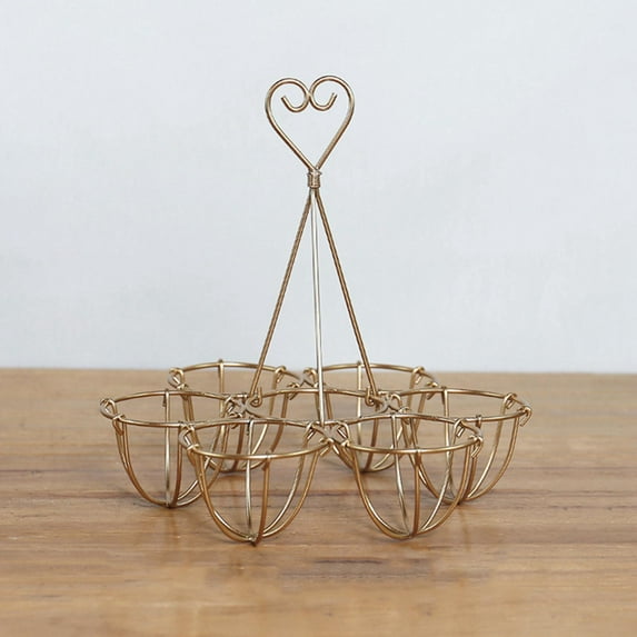 Egg Holder Countertop Egg Storage, Egg Baskets for Fresh Eggs, Vintage Cast Iron Golden
