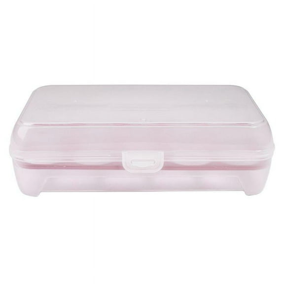 Egg Holder, Deviled Egg Tray with Lid Egg Carrier Box Dispenser Container for 15 Eggs