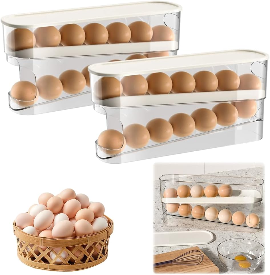 Egg Holder for Fridge, 2025 New Egg Organizer for Refrigerator ...