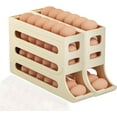 thumbnail image 1 of Egg Holder for Fridge, 4-Layer Automatic Egg Rolling Dispenser, Holds 30 Eggs Simultaneously, Space Saving Egg Tray for Refrigerator, Works In The Kitchen, Cabinets (Color : White), 1 of 5