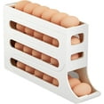 thumbnail image 1 of Egg Holder for Fridge, 4 Tiers Auto Egg Organizer for Refrigerator, Large Capacity Egg Container for Refrigerator Storage 30 Egg, Space-Saving Egg Roller for Refrigerator Kichen Cabinet, 1 of 5