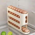 thumbnail image 1 of Egg Holder for Fridge, Egg container for refrigerator, Space-Saving Automatic Rolling Eggs Dispenser, 4 Tiers Fridge Egg Rack for Refrigerator Holds up to 30 pcs, 1 of 9