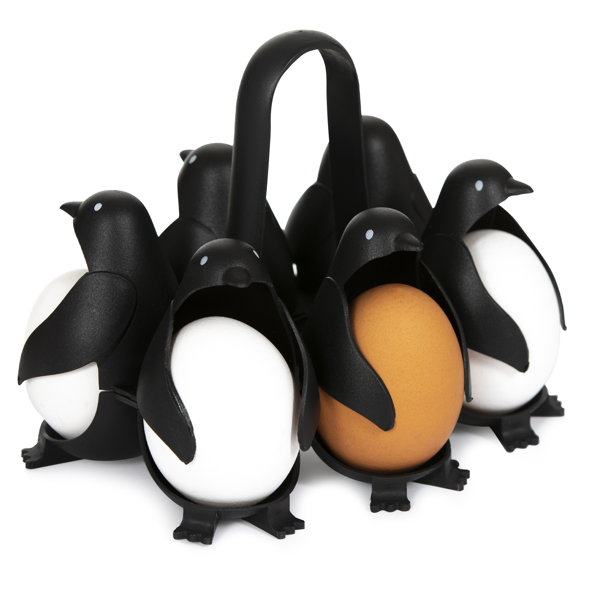 Egg Holder Hard Boiled Egg Cooker Penguin Shaped Boiled Eggs Cooker 3In1 Cook, Store and