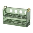 thumbnail image 1 of Egg Holder for Refrigerator Egg Storage Contner Food Grade Plastic Egg Tray Refrigerator Organizer Kitchen Storage Box Double Layer Holds 20 Eggs Stackable Fridge Organizer Green, 1 of 5