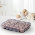 thumbnail image 1 of Egg Holder for Fridge, Portable Egg Container for Refrigerator, Stackable Eggs Storage Container with Lid, Clear Plastic Eggs Bin for Home Kitchen, 1 of 4