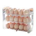 thumbnail image 1 of Egg Holder for Refrigerator Side Door Egg Storage Container for Shelf Drawer M Transparent, 1 of 9