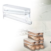 Egg Holder for Refrigerator Stackable Food Storage Organizer Tray Fridge Door Freshness Space Saving Kitchen Container Dispenser