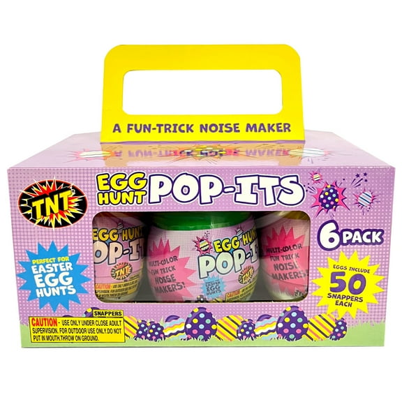 Egg Hunt 6 Pack, TNT Fireworks, Prefilled Easter Eggs, Novelty Snaps Party Noisemakers