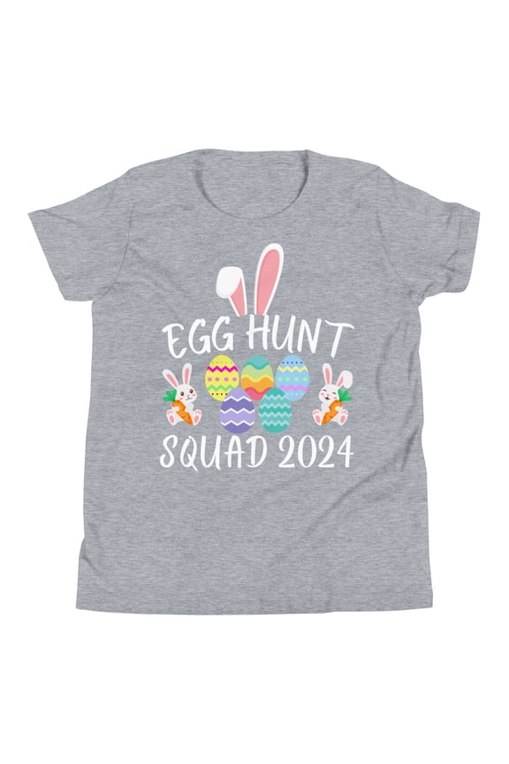 Egg Hunt Squad 2024 Shirt, Unisex, Easter Youth Shirt, Funny Easter Day 2024 Shirt, Egg Hunt, Easter Eggs Hunter Shirt (Athletic Heather, XL)