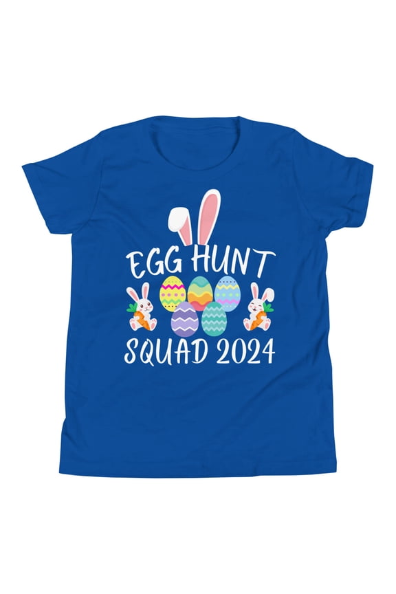 Egg Hunt Squad 2024 Shirt, Unisex, Easter Youth Shirt, Funny Easter Day 2024 Shirt, Egg Hunt, Easter Eggs Hunter Shirt (True Royal, XL)