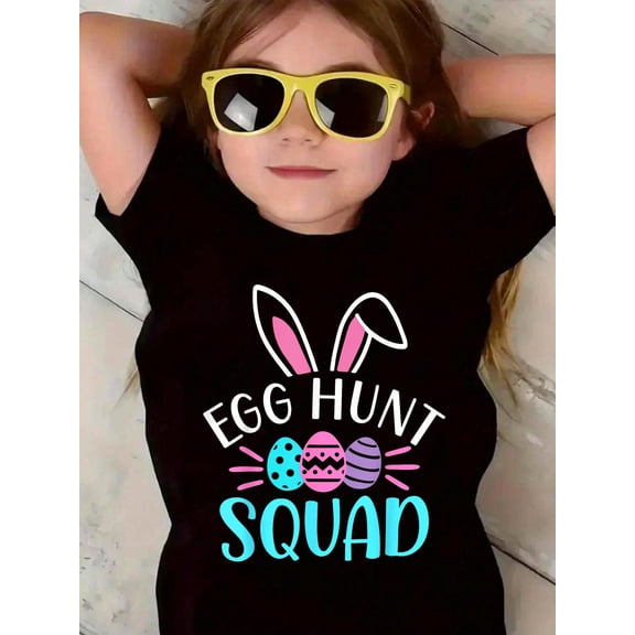 Egg Hunt Squad Shirt Hunting Season Funny Easter Day Kids T-Shirt Graphic T-shirts for boys and girls