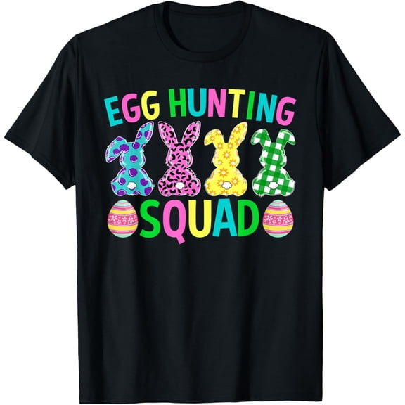 Egg Hunting Squad Crew Family Happy Easter Day T-Shirt