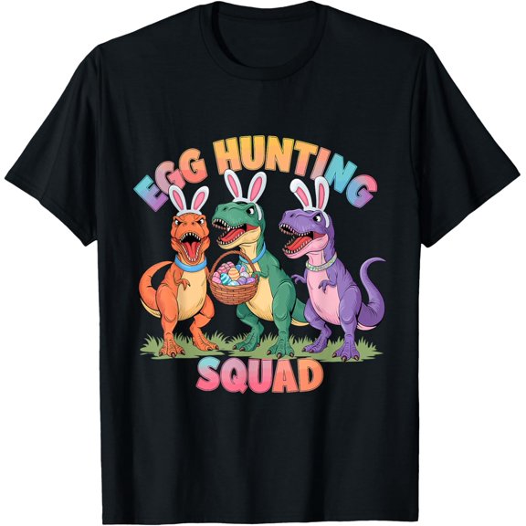 Egg Hunting Squad Pajamas Pjs Crew Men Women T-Shirt All Size S-5XL