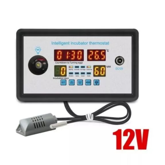 Egg Incubator Controller with Automatic Temperature Humidity Thermostat Four Screen Display Hatch Countdown Timer for Poultry Farming
