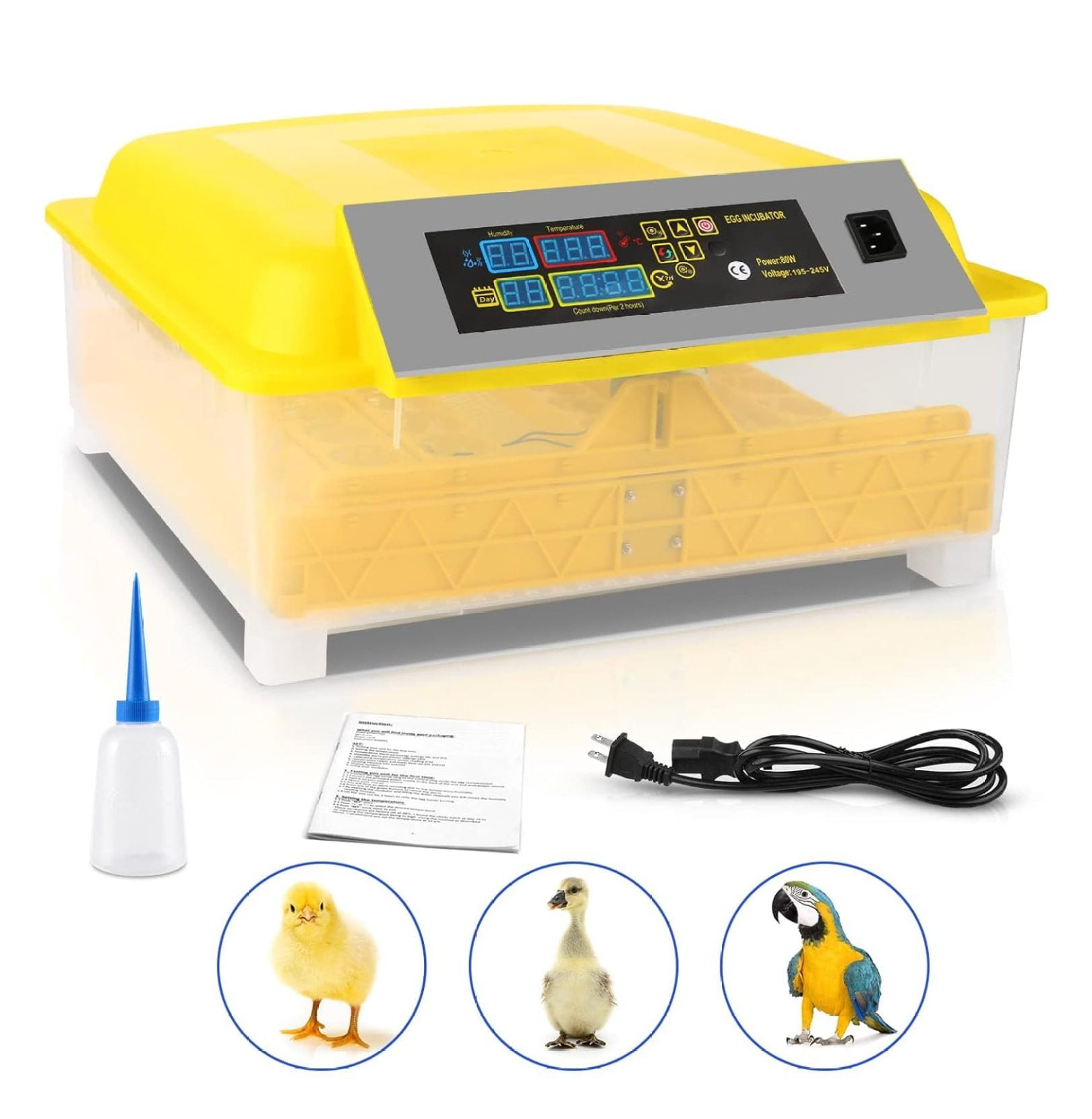 Egg Incubator, Fully Automatic Digital Poultry Hatching Machine, Eggs
