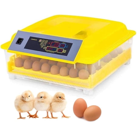 Egg Incubator for Hatching Eggs, 48 Eggs Incubator for Hatching Chicken, Duck, Goose, and Quail Eggs, Visual Water Tank, Temperature, and Humidity Control, Fan and Humidity Display