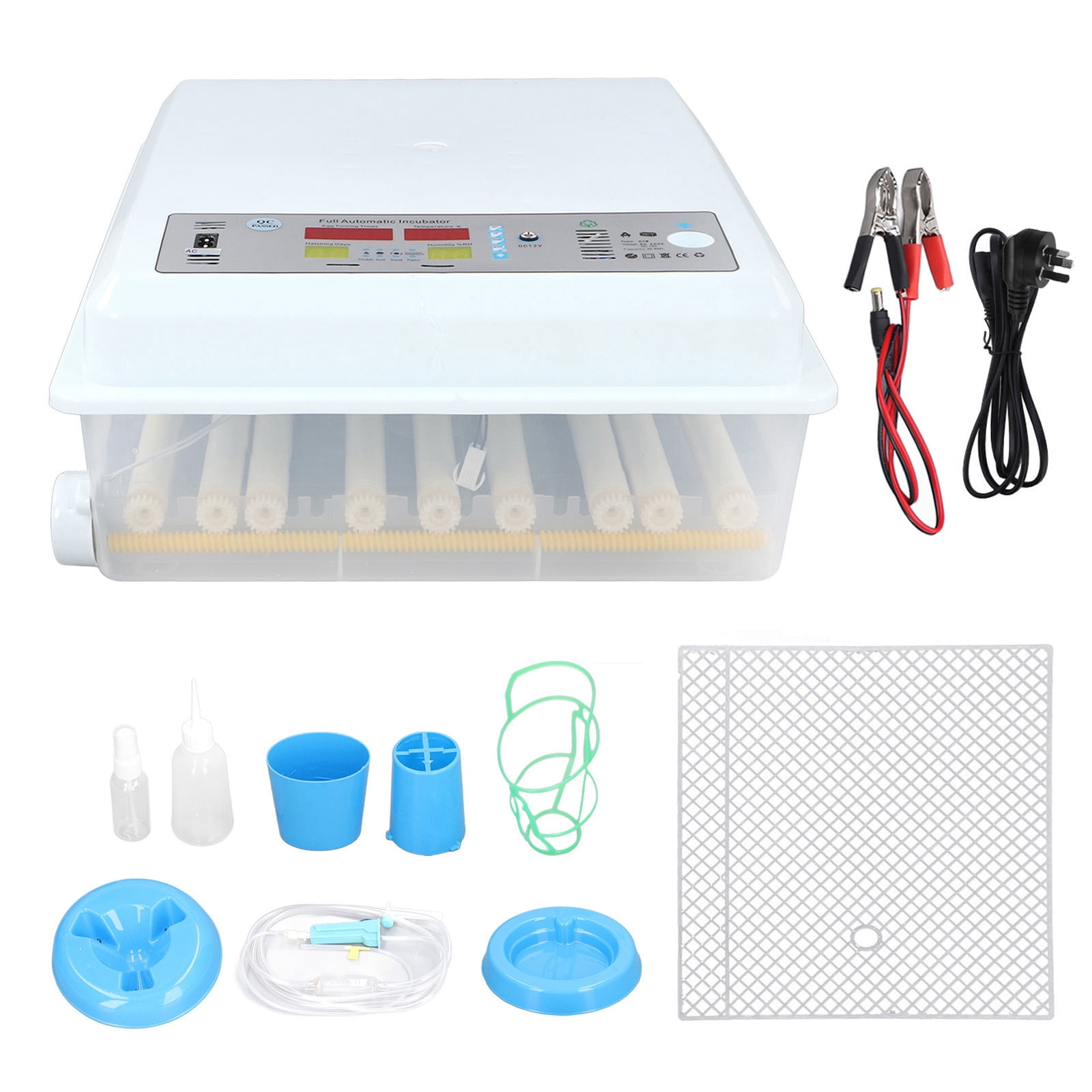 Egg Incubator Smart Multifunctional Digital with Automatic Turning Water Adding for Hatching Chicken Duck Egg(AU Plug 220V )