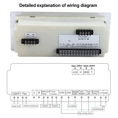 Egg Incubator Temperature Controller, 110V Digital Automatic Incubator Controller Temperature and Humidity Thermostat with Temperature Humidity Sensor Probe