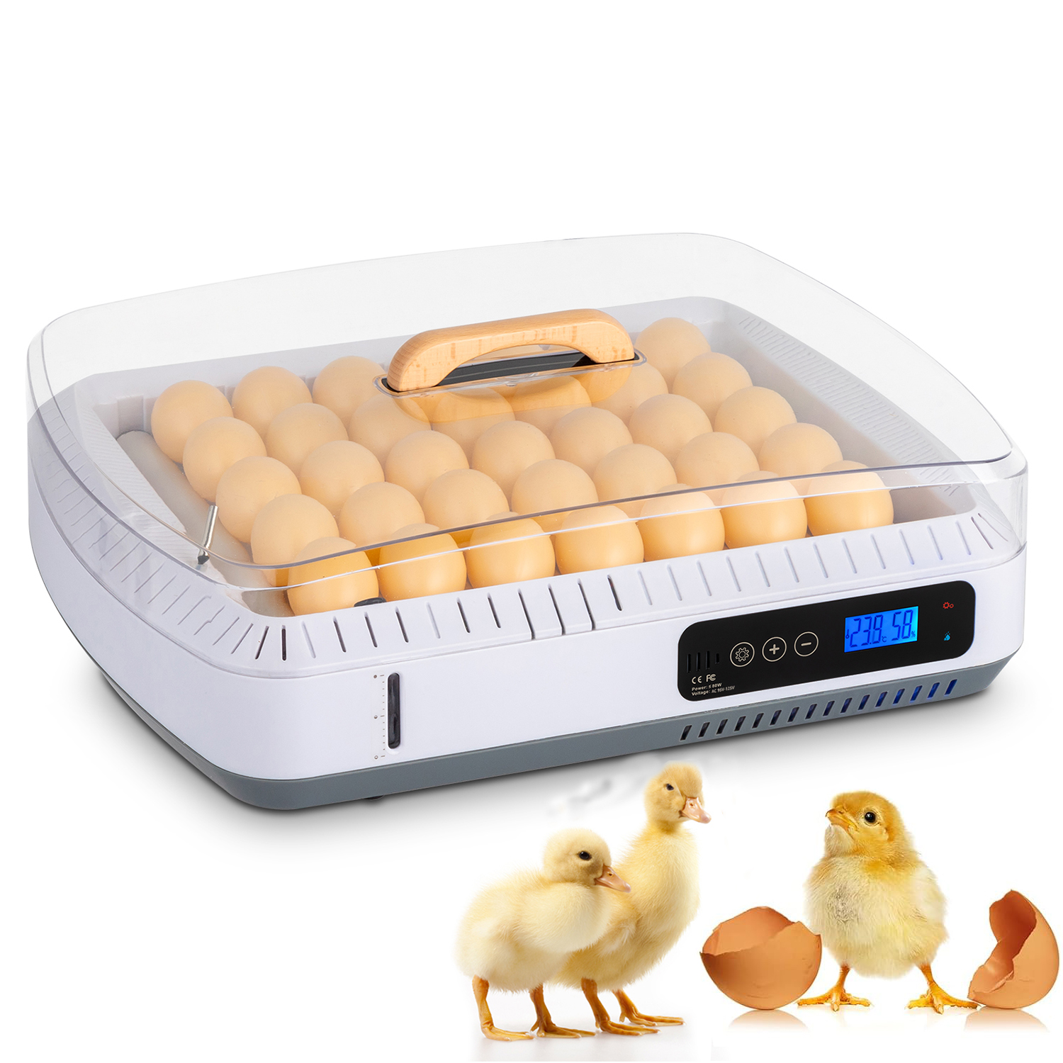 Egg Incubator with 35 Hatching Eggs, Automatic Egg Turning, Temperature