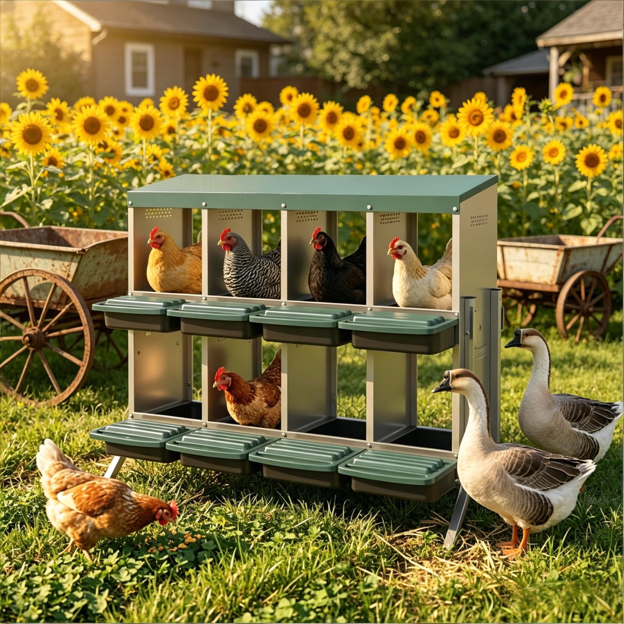 Egg Laying Boxes, Metal Chicken Nesting Boxes
